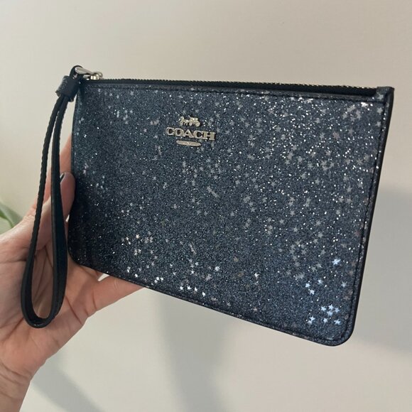 Coach Glitter Collection Blue Star Wristlet - Picture 2 of 4
